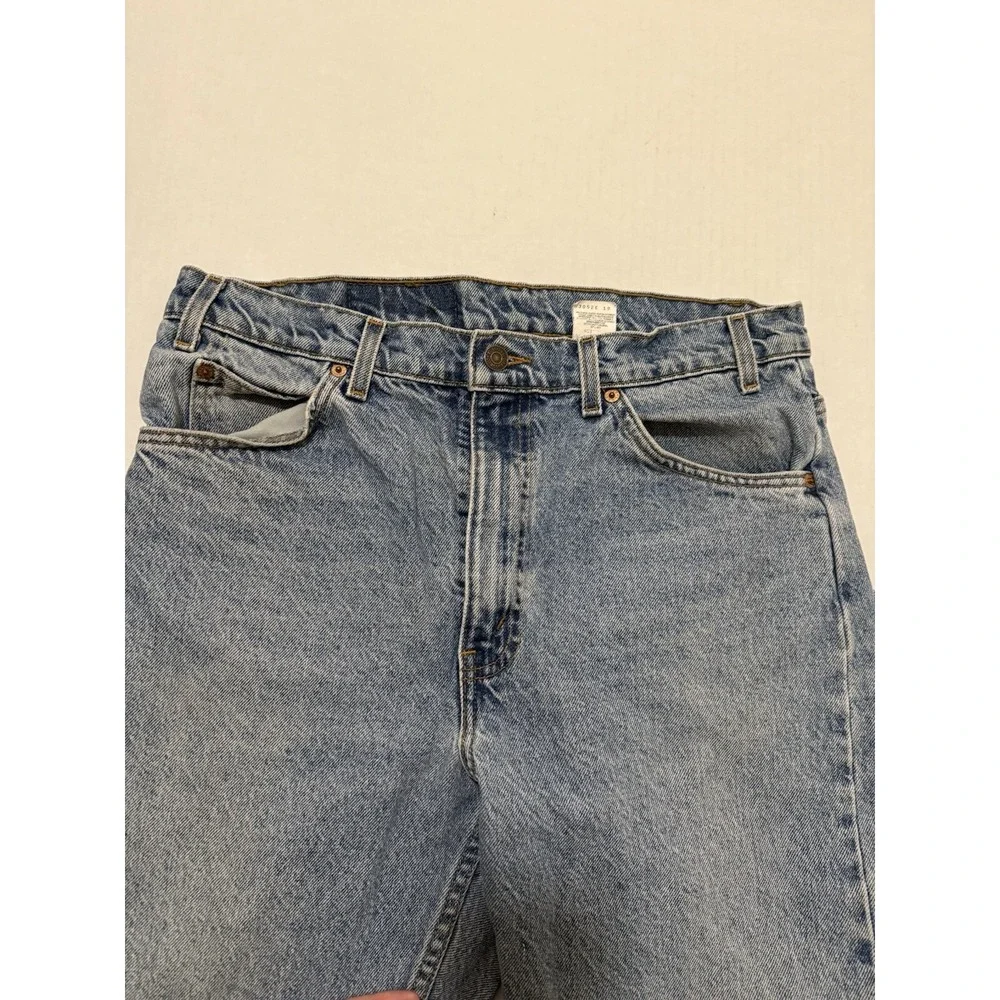 Vintage Levis 505 34x30 Orange tab 505 jeans faded denim‎ blue 80s 90s